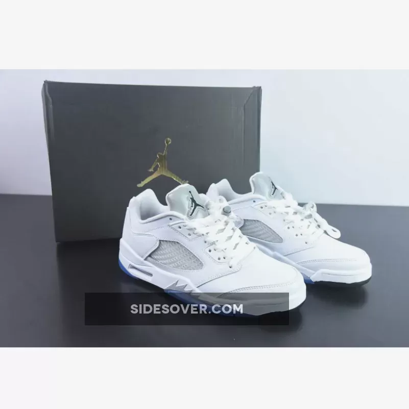 Nike Air Jordan 5 Low GS White Black For Womens