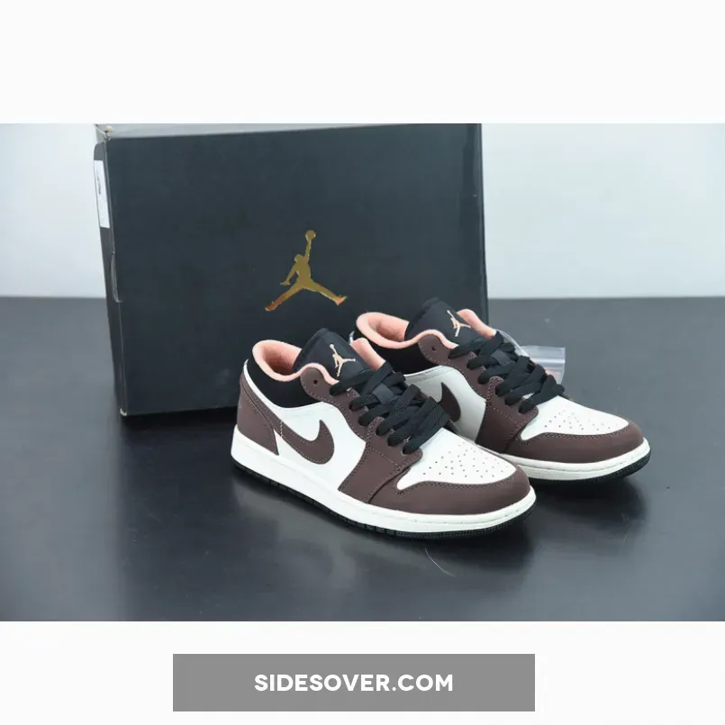 Air Jordan 1 Low Light Chocolate/Black-Sail-Crimson Bliss , 1 Mocha DC6991-200