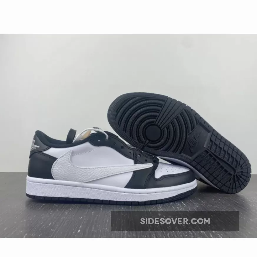 Travis Scott x Air Jordan 1 Low Black White travis scott black and white