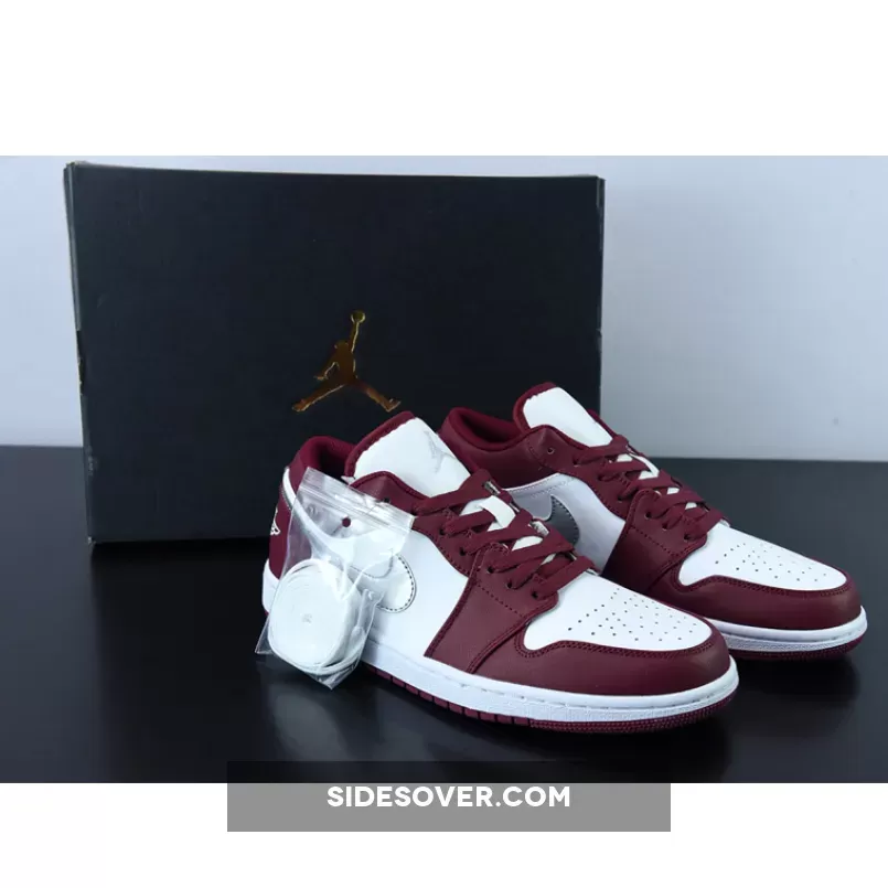 Air Jordan 1 Low White Bordeaux 553558-615 / jordan 1 bordeaux fit