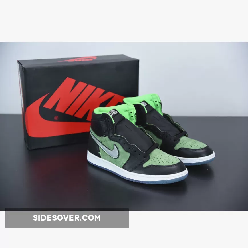 Air Jordan 1 High Zoom Black/Tomatillo-Rage Green CK6637-002 Online Sale