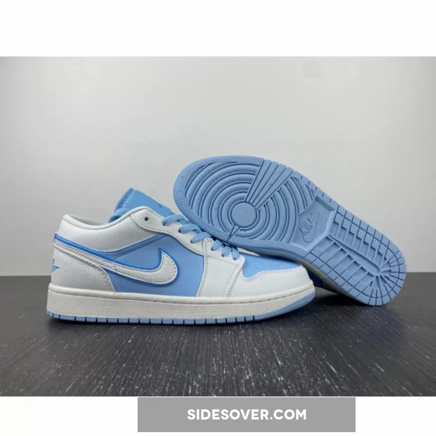 Air Jordan 1 Low Sail/Dark Powder Blue-Ice Blue DV1299-104 / ice blue jordan 1 low