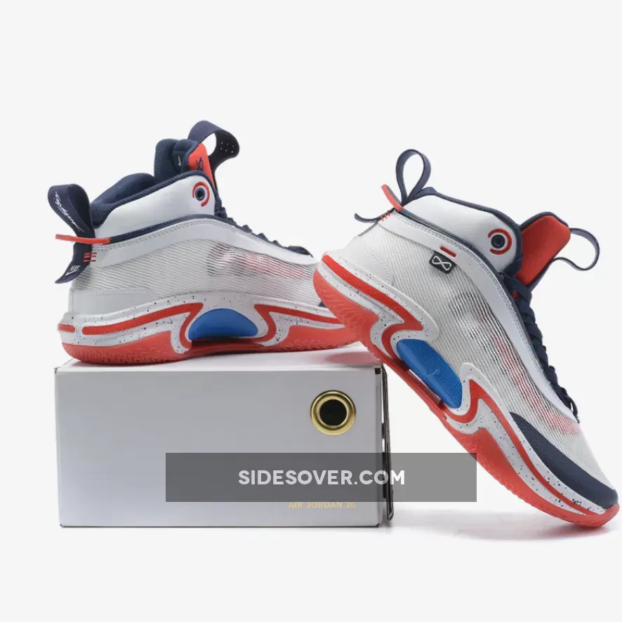 Air Jordan 36 White Red Blue Navy 1675865455 Restock