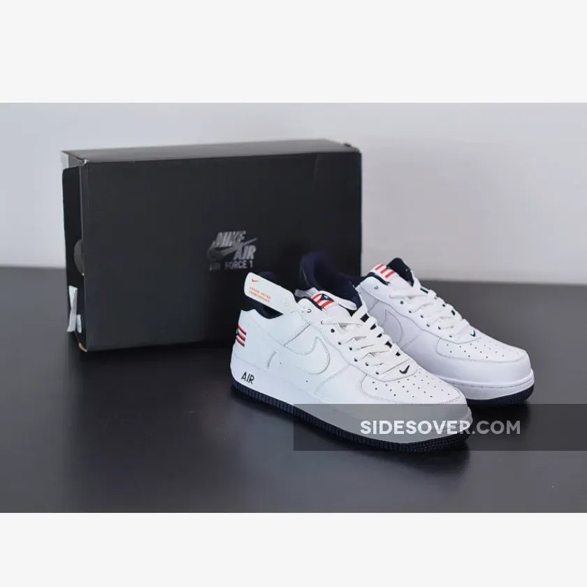 Nike Air Force 1 Low "Puerto Rico" White/Obsidian-Comet Red