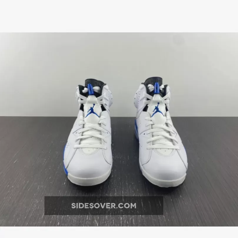 Air Jordan 6 White/Sport Blue-Black 384664-107 Restock