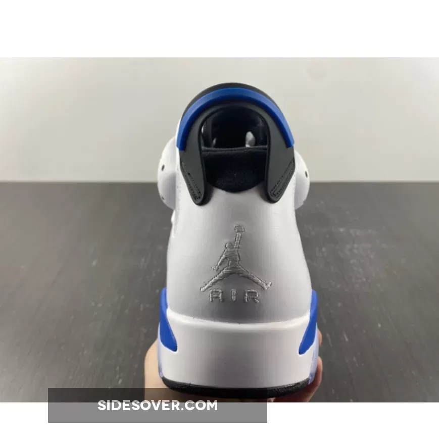 Air Jordan 6 White/Sport Blue-Black 384664-107 Restock