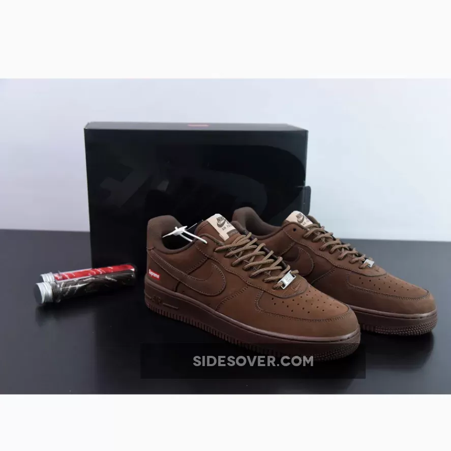 Supreme x Nike Air Force 1 Baroque Brown CU9225-200 / air force 1 supreme price