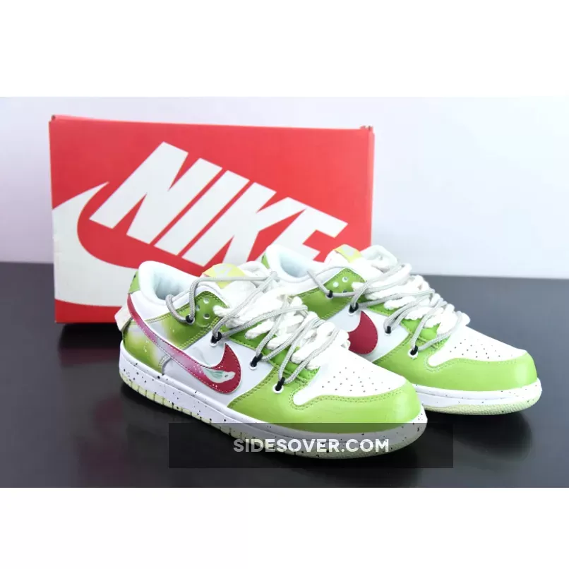 Nike Dunk Low Custom Green White Red 1684053234 Restock