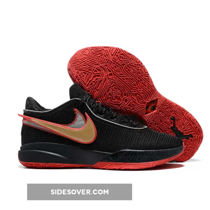 Nike LeBron 20 'Miami Heat' Black-University Red-Gold DJ5423-001 / lebron 20 red black