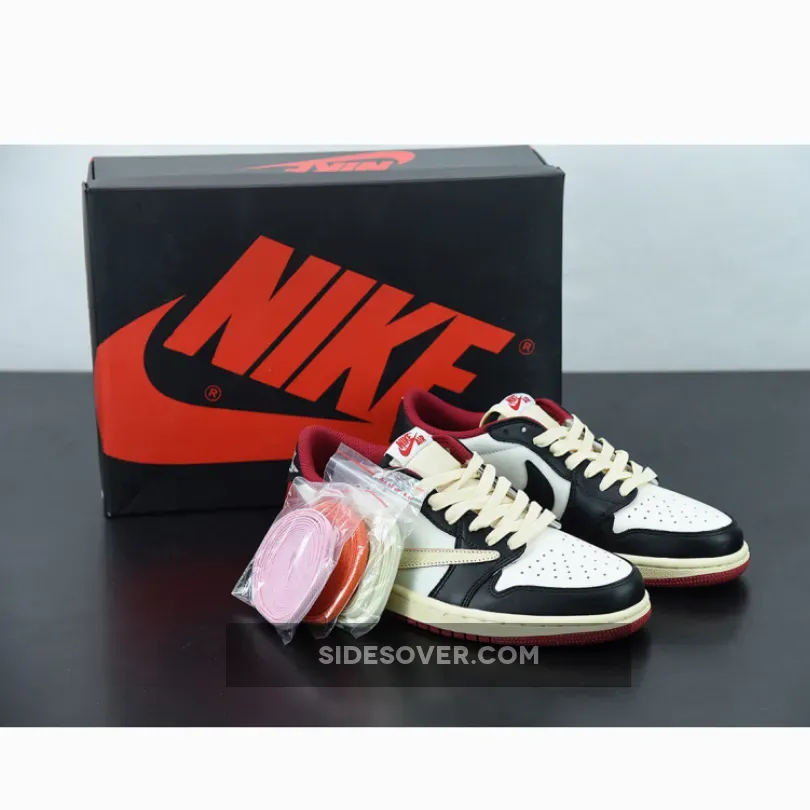 Travis Scott x Fragment x Air Jordan 1 Low OG White Red Black Jordan 1 Fragment Lows 1675866123