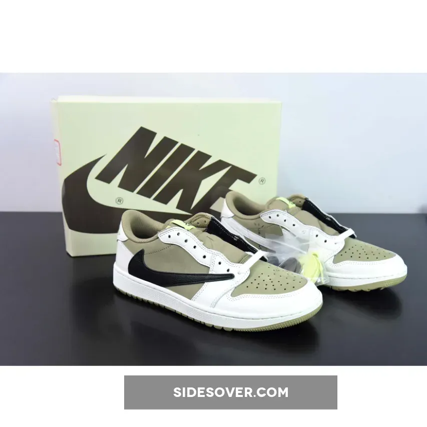 Travis Scott x Air Jordan 1 Low Golf Neutral Olive/Black-Sail | dunk low golf