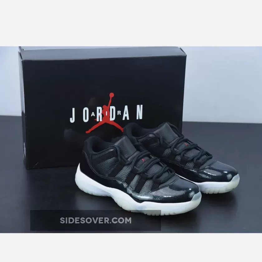 Air Jordan 11 Low '72-10' Black/Gym Red-White-Sail low top air jordan 11