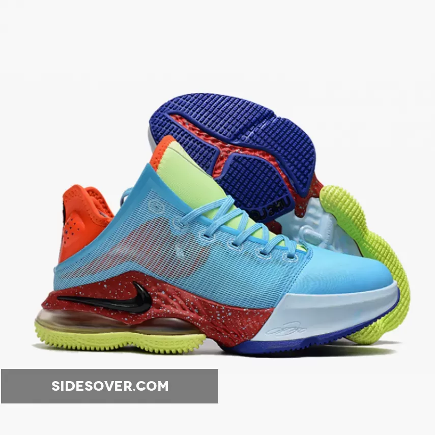 Nike LeBron 19 Low Blue Chill/Black-Light Crimson DO9829-400 / lebron 19 low blue chill