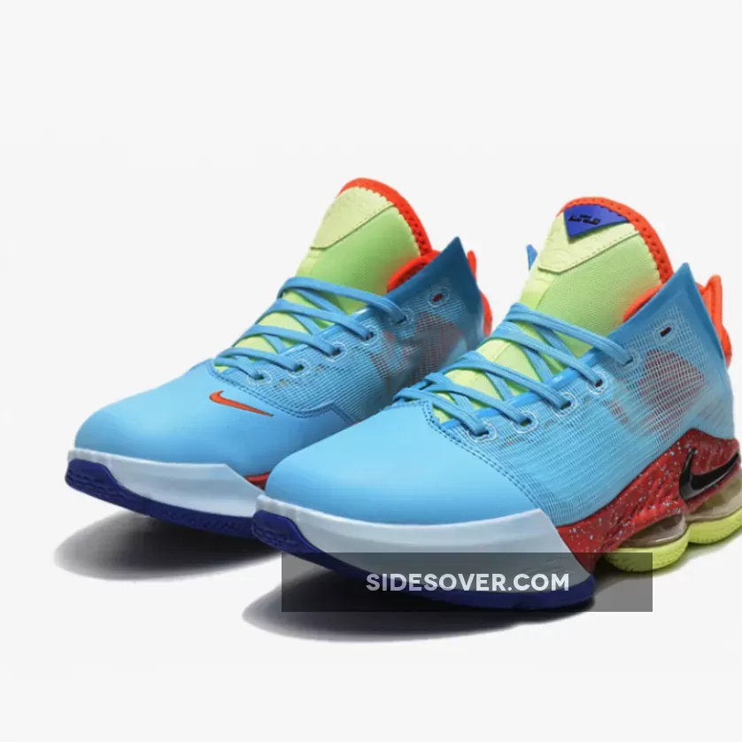 Nike LeBron 19 Low Blue Chill/Black-Light Crimson DO9829-400 / lebron 19 low blue chill