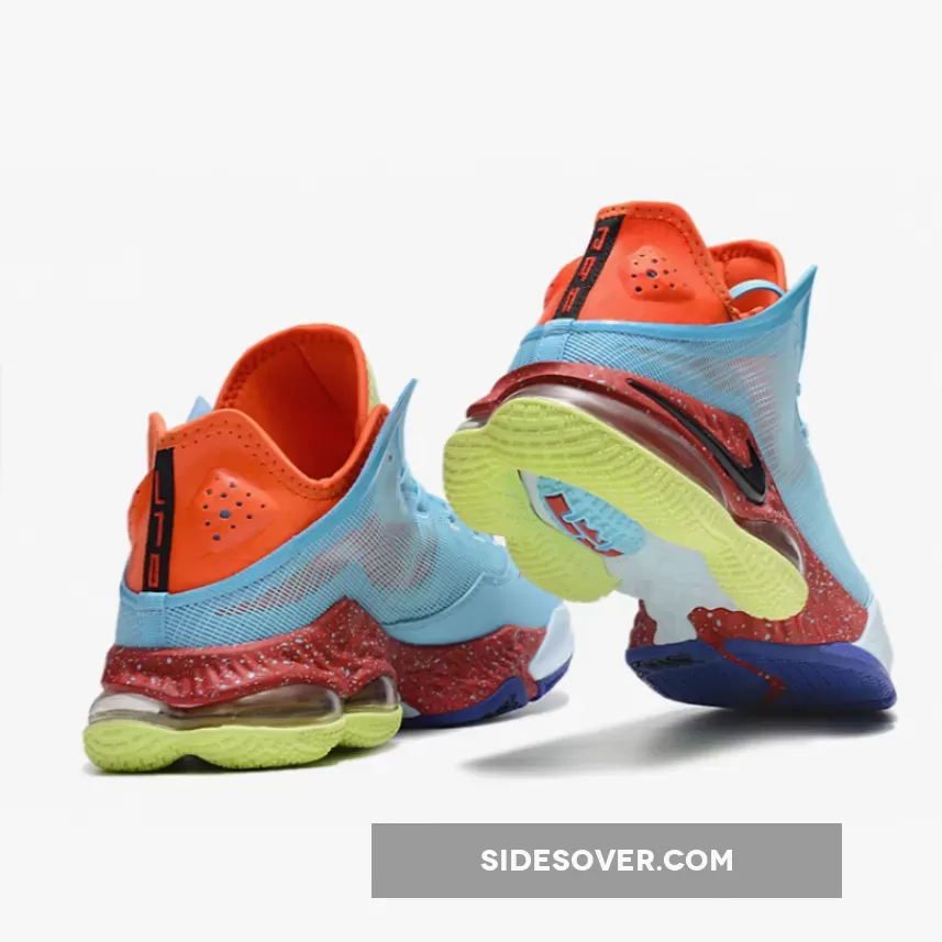 Nike LeBron 19 Low Blue Chill/Black-Light Crimson DO9829-400 / lebron 19 low blue chill