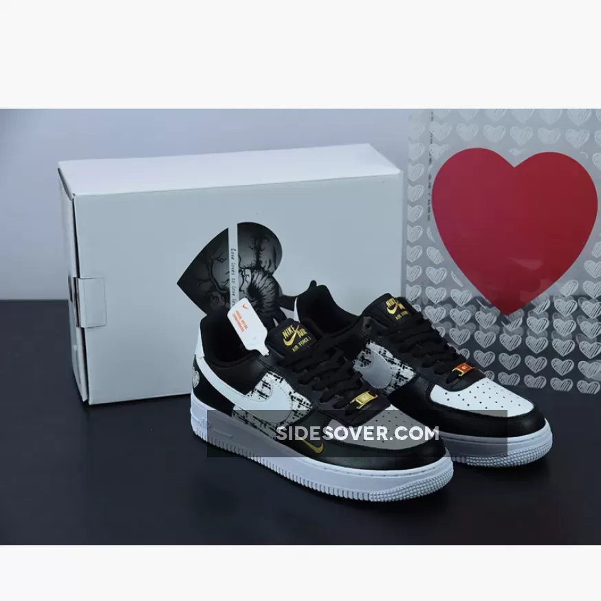 Nike Air Force 1 Low 'Love' Black/Metallic Gold-White CZ0270-001 Online Sale