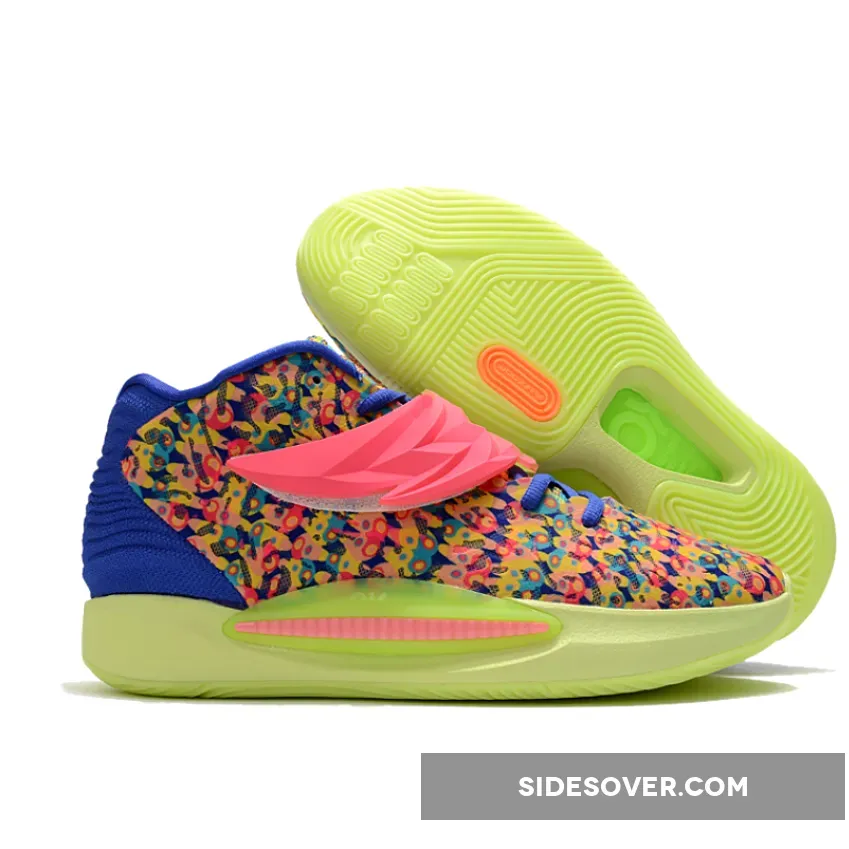 Nike KD 14 'Ron English 1' Lapis/Hyper Pink/Turquoise Blue DO6903-400 kd ron english 1