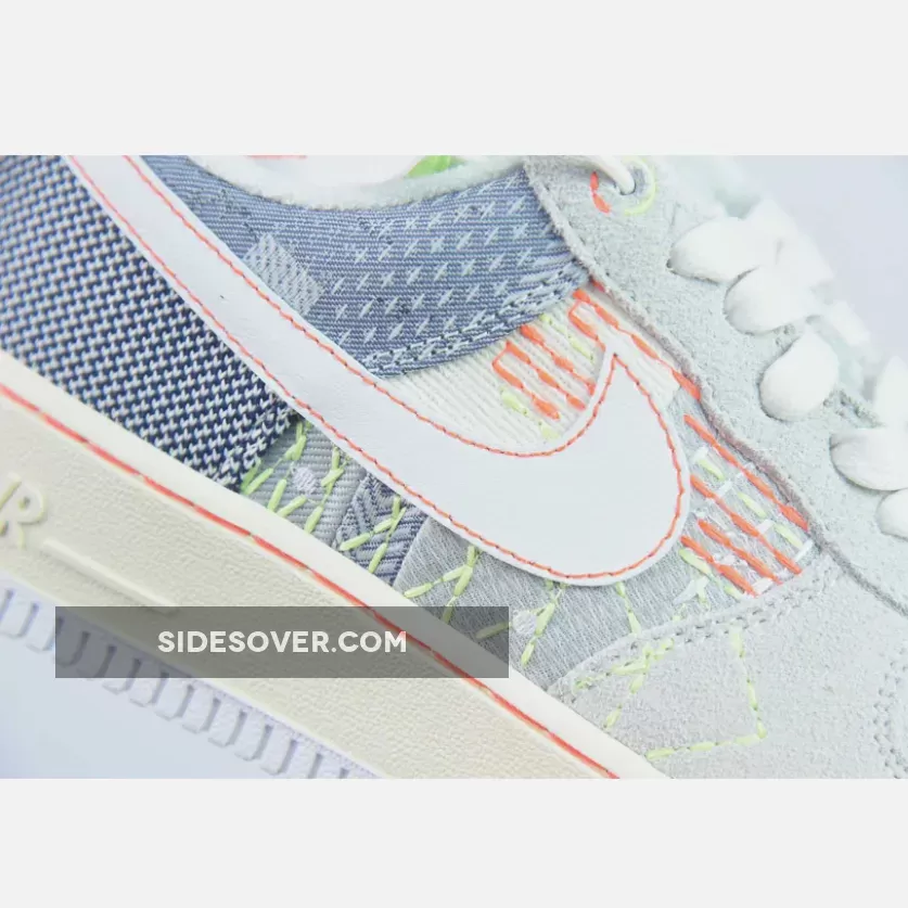 Nike Air Force 1 Low Sashiko Navy Grey New Arrival FB1854-111