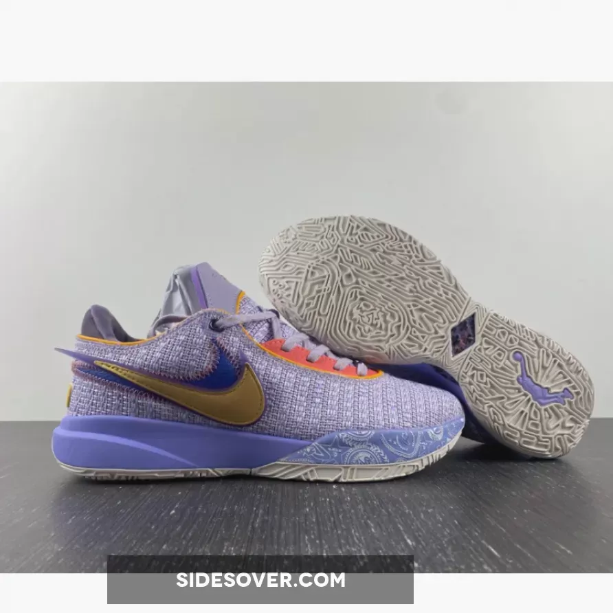Nike LeBron 20 'Eternal Flame' Violet Frost/Metallic Gold-Purple Pulse / pg 6 violet frost