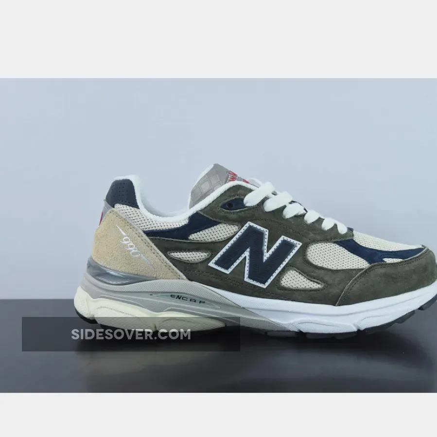 New Balance 990v3 Olive Navy Grey M990TO3 / new balance 990v3 - olive