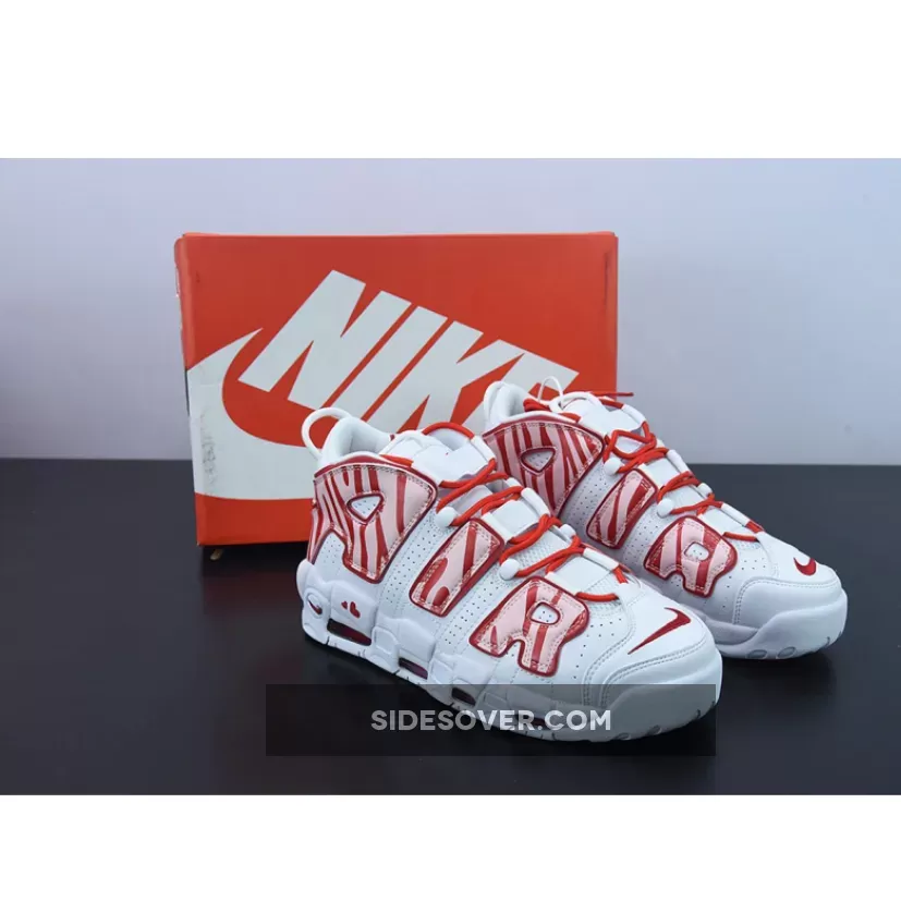 Nike Air More Uptempo White Red #custom uptempos