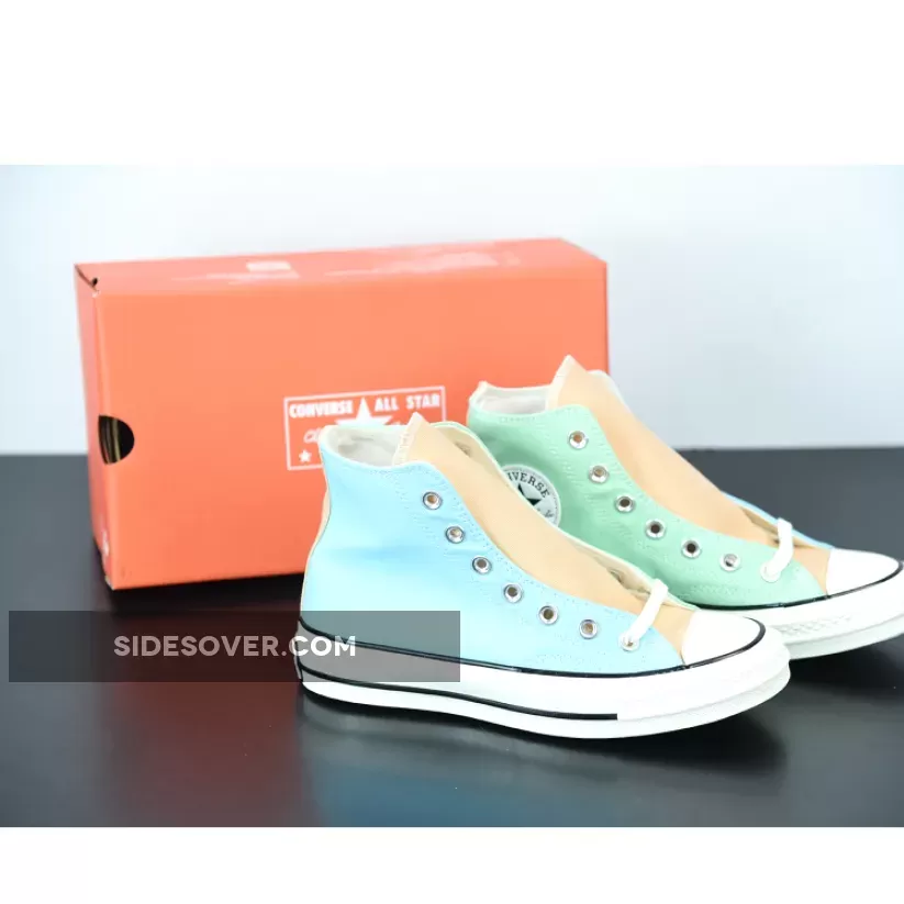 Converse Tri-Panel Chuck 70 High Top Enamel Mint/Cyan Tint / cyan converse