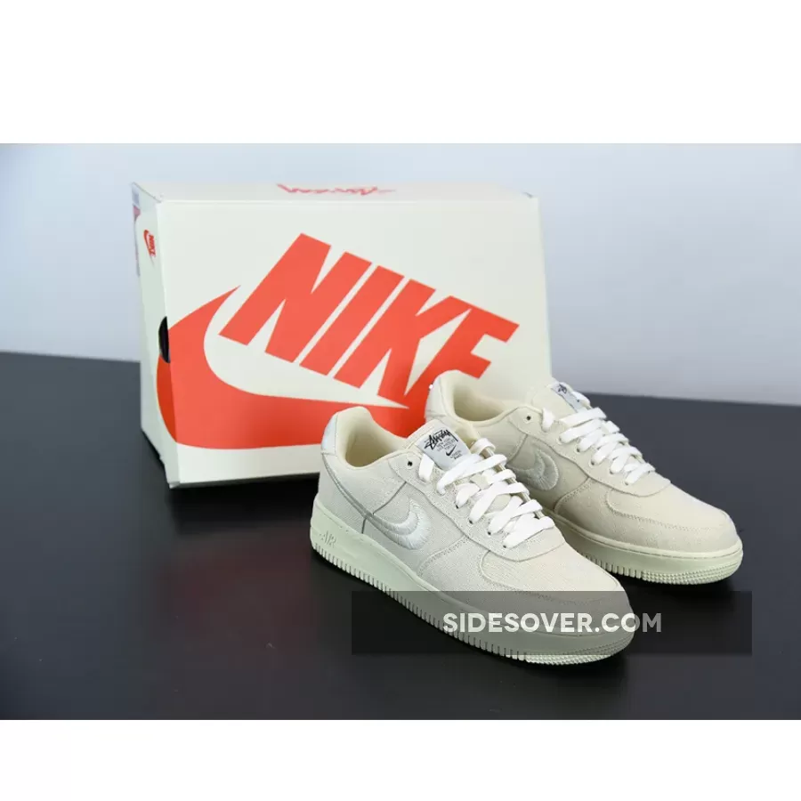Stussy x Nike Air Force 1 Low Fossil Stone stussy air force 1s
