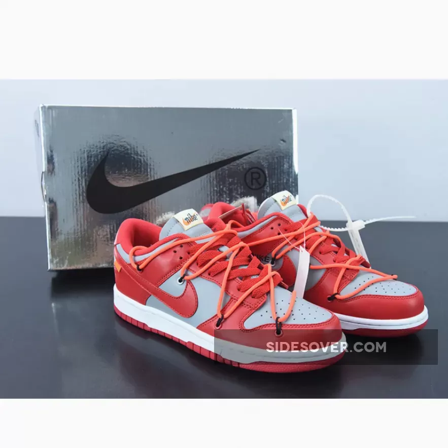 Off-White x Nike Dunk Low University Red/Wolf Grey CT0856-600