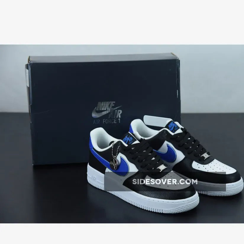 Air Force 1 With Star Logo / Nike Air Force 1 Black/Game Royal/White/Metallic Silver