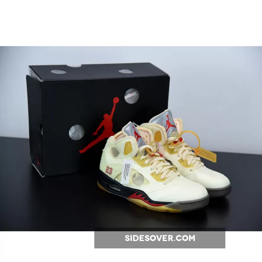 Off-White x Air Jordan 5 Retro SP ‘Sail’ DH8565-100