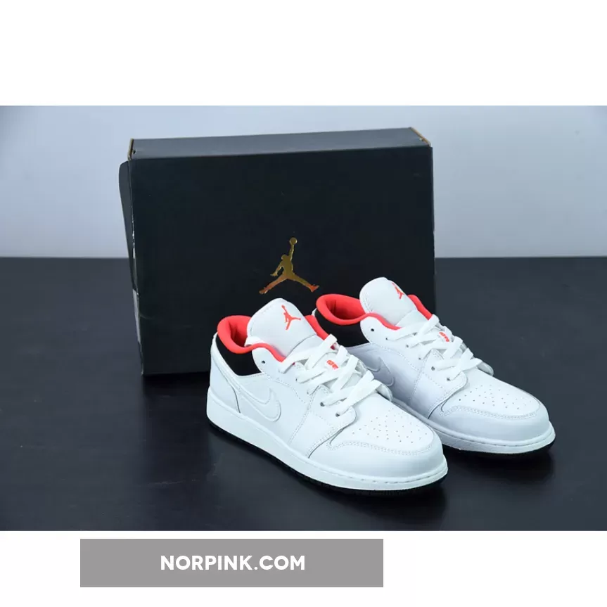Air Jordan 1 Low GS 'Chicago Home' White Black Red 553560-160 / air jordan 1 low gs 'white black'