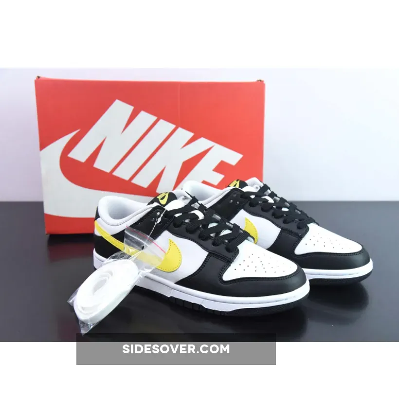 Nike Dunk Low Black Yellow White , Dunk Low White And Black FQ2431-001