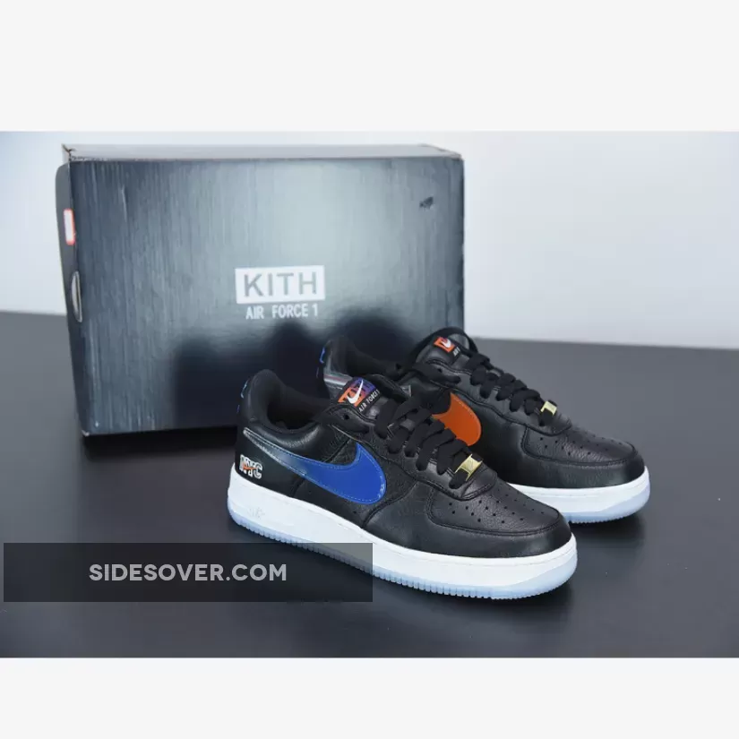 Kith x Nike Air Force 1 Low 'NYC' Black/Team Orange-Black-Rush Blue / kith air force 1 nyc black