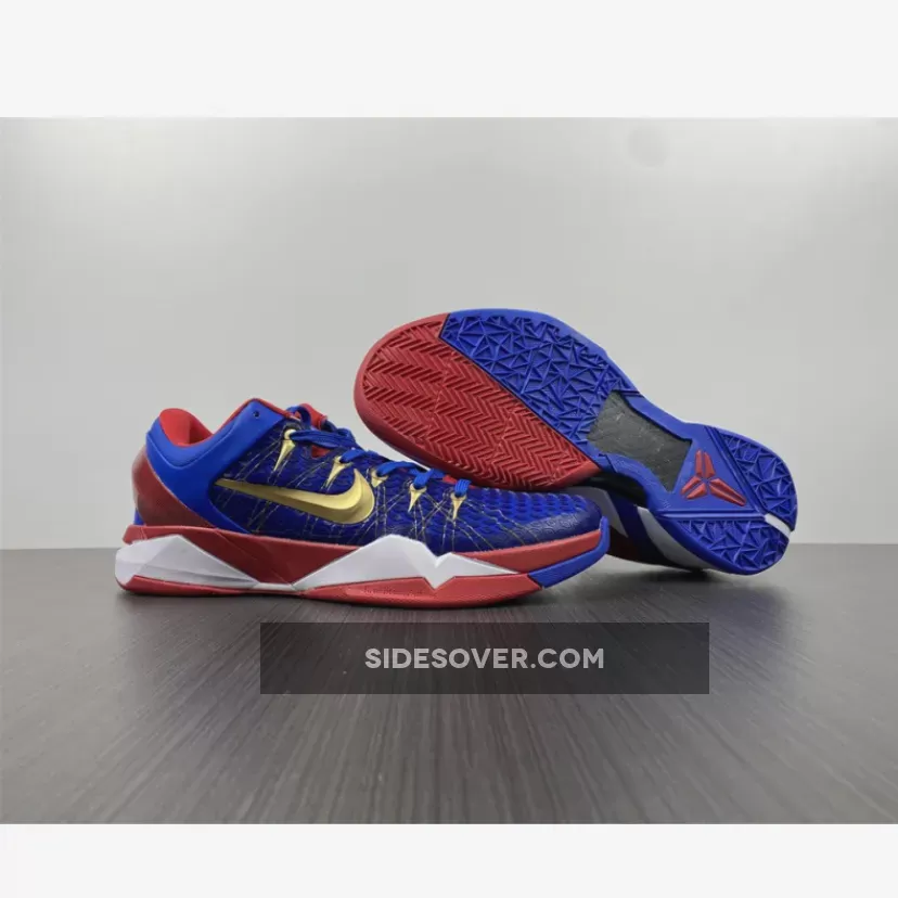 Nike Kobe 7 System Blue Red Gold White / blue and red kobes