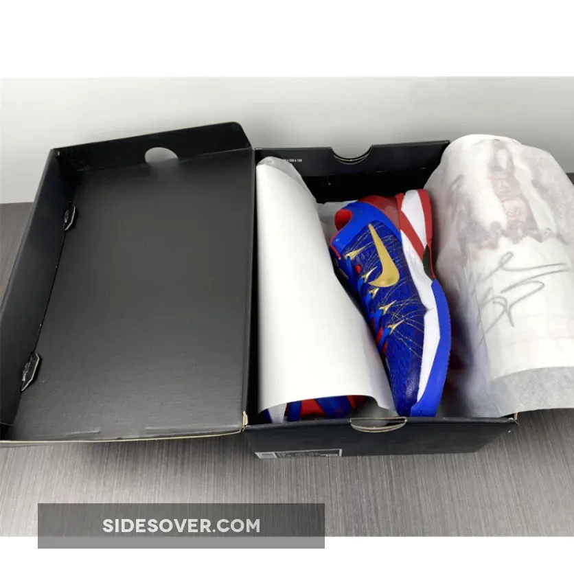 Nike Kobe 7 System Blue Red Gold White / blue and red kobes