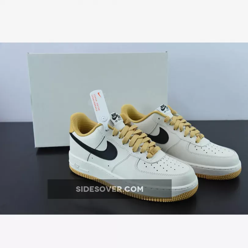 Nike Air Force 1 Low Sail Black Gold FD9063-101 Discount