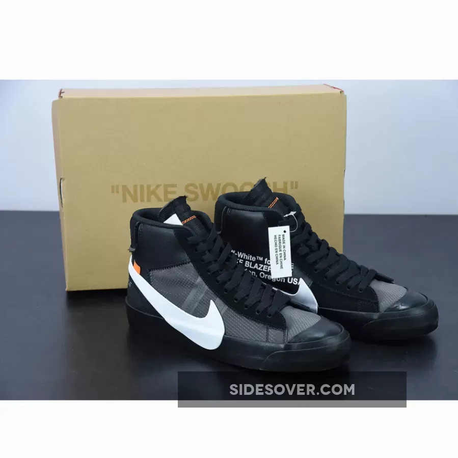 Off-White X Nike Blazer Mid Grim Reapers Black/Cone-White AA3832-001 Discount