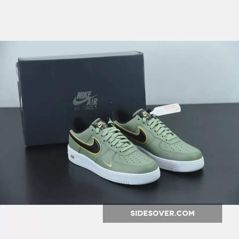 Black Airforce Nike Air Force 1 Low Olive Green/Black-Gold DA8481-300