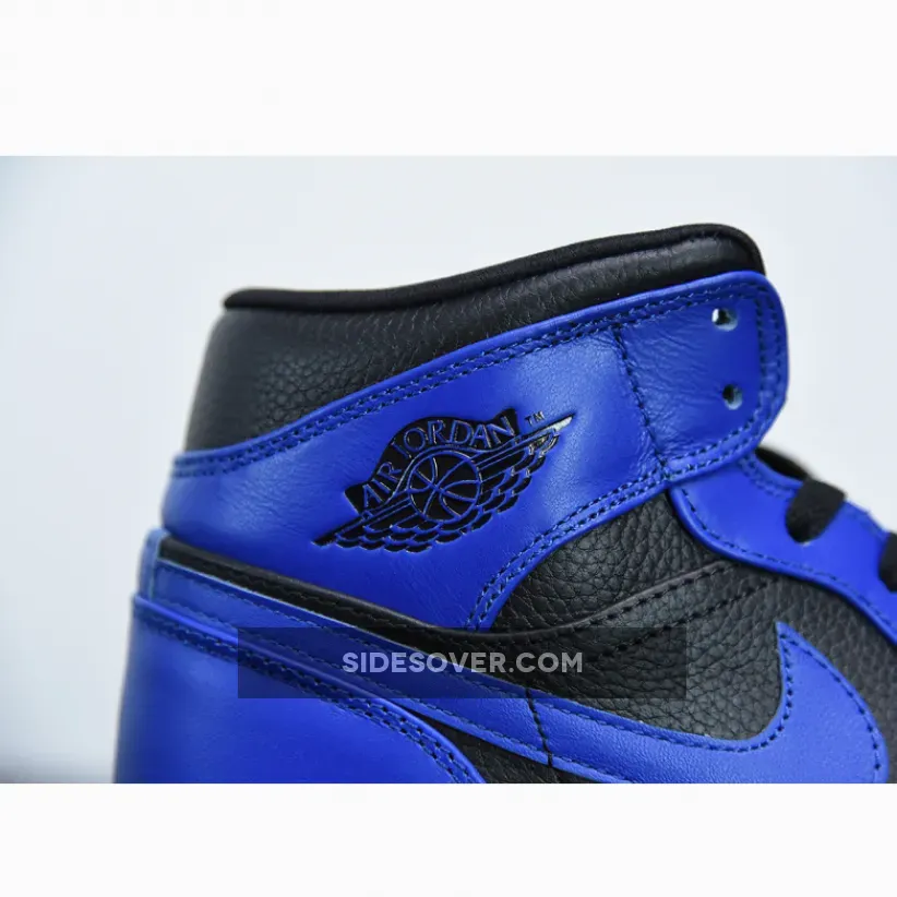 Air Jordan 1 Mid Black/white/hyper Royal Air Jordan 1 Mid Black/Hyper Royal 554724-077