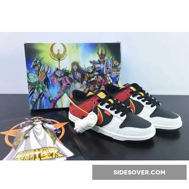Saint Seiya x Nike Dunk Low Custom Red Black White