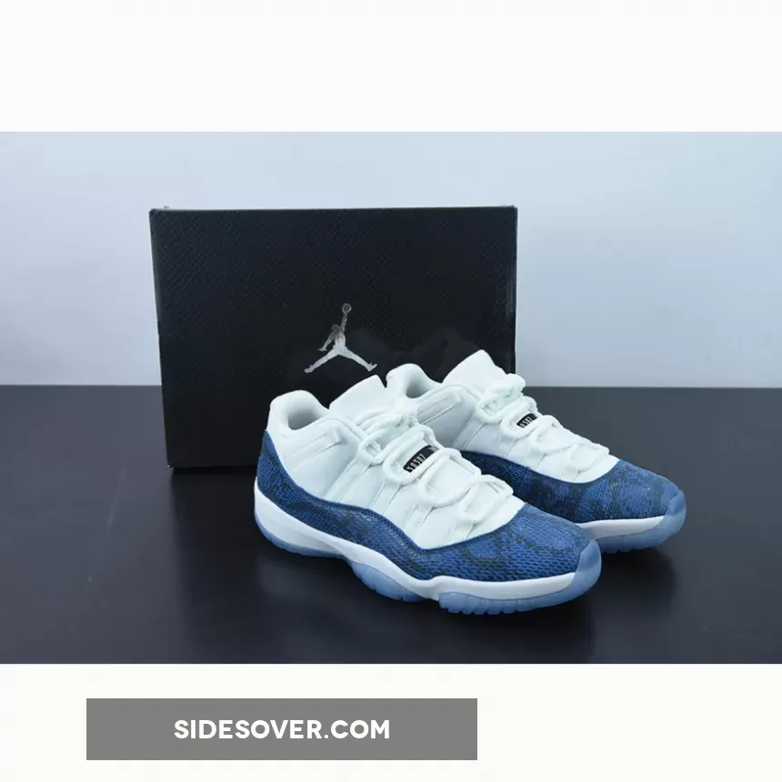 Jordan 11 Low Blue Snakeskin Jordan 11 Low Snake CD6846-102