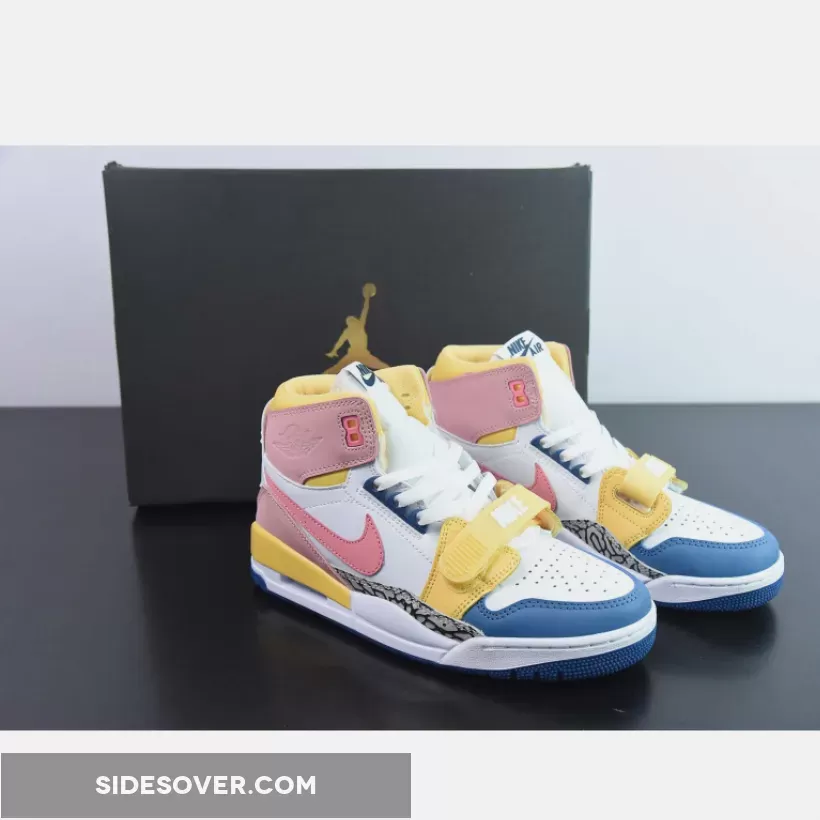 Jordan Legacy 312 'Multi-Color' White Coral Pink French Blue #jordan legacy 312 pink