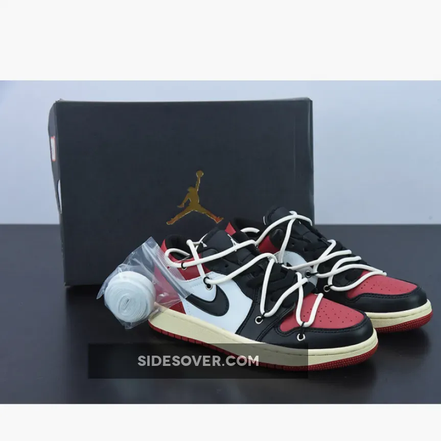 Air Jordan 1 Low GS Gym Red Black For Womens Red And Black Jordans Low Top 553560-612
