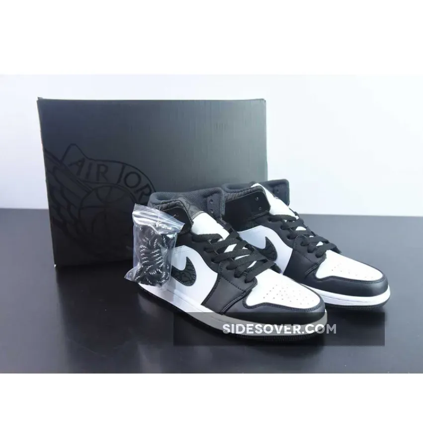 Air Jordan 1 Mid SE "Panda Elephant" Black White