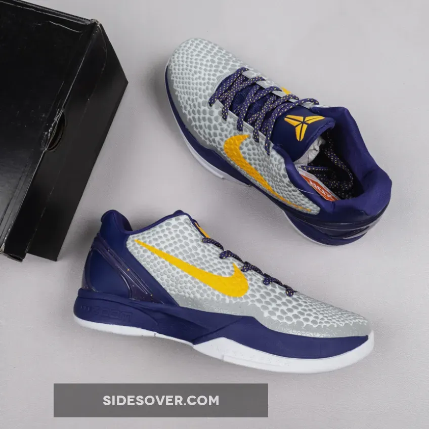 Kobe 6 3d - Nike Kobe 6 Protro '3D Lakers' White/Purple-Grey-Yellow 1675867994