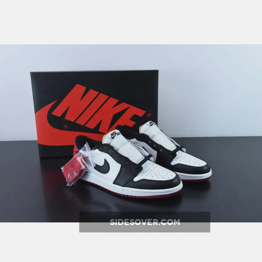 Air Jordan 1 Low OG 'Black Toe' White/Black-Varsity Red CZ0790-106 - retro jordan 12 gym red