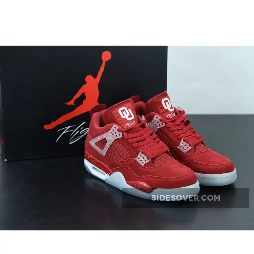 Air Jordan 4 PE 'Oklahoma Sooners' Red / Ou Jordan 4 1675866345