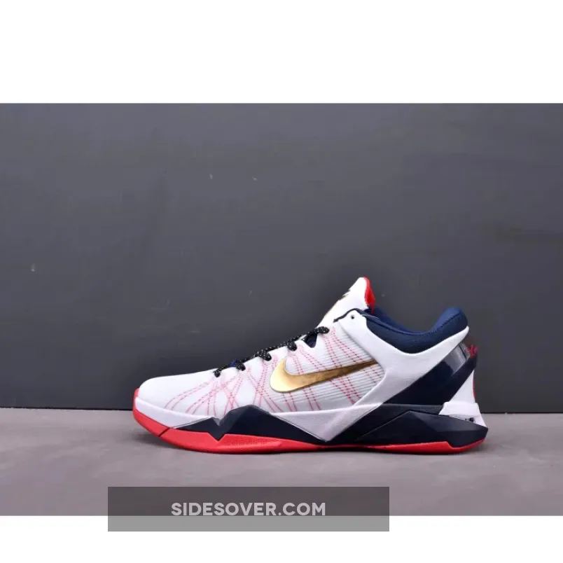 Nike Zoom Kobe 7 "Gold Medal" White/Obsidian-University Red-Metallic Gold, Kobe 7 Olympic 488371-104