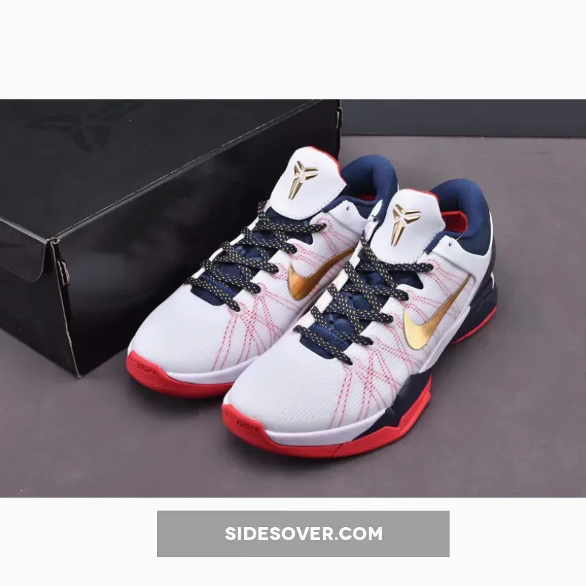 Nike Zoom Kobe 7 "Gold Medal" White/Obsidian-University Red-Metallic Gold, Kobe 7 Olympic 488371-104 Nike Zoom Kobe 7 "Gold Medal" White/Obsidian-University Red-Metallic Gold, Kobe 7 Olympic 488371-104