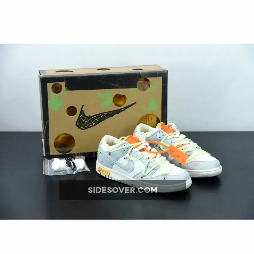 Off-White x Nike Dunk Low 'Lot 31 of 50' Sail/Grey/Total Orange nike off white dunk lot 31